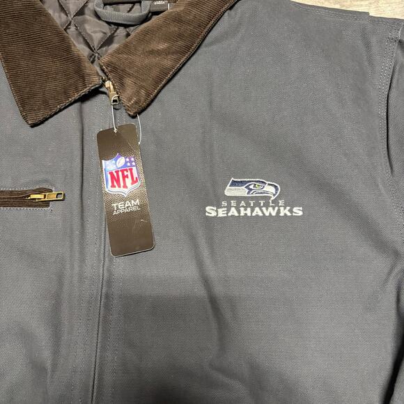 NFL Seattle Seahawks Tradesman Canvas Jacket NEW Men's XXXL - Picture 2 of 3